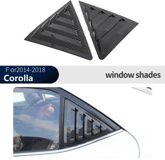 1 Paar Side Vent Window Scoop Louvre Cover Trim Carbon Fiber Side Window Louvre Shutter Cover Trim Voor Corolla Auto