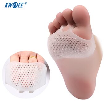 1 paar Silicone Ademend Anti-pijn Voet Pad Honingraat Half Yards Binnenzool Verwijderen Cocoon & Massage Voorvoet Pad Hoge hak Inlegzolen