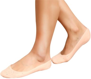 1 Paar Silicone Ademend Yoga Voet Sok Fasciitis Voetverzorging Bescherming Tool Gel Sokken Gebarsten Plantaris Volledige Lengte huid - Full foot