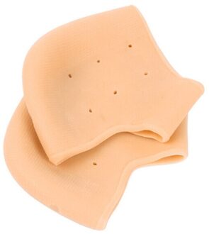 1 Paar Silicone Ademend Yoga Voet Sok Fasciitis Voetverzorging Bescherming Tool Gel Sokken Gebarsten Plantaris Volledige Lengte huid met hole