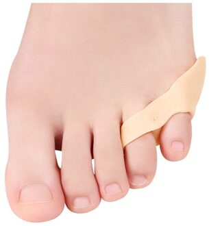 1 Paar Silicone Gel Bunion Pinky Toe Separator Strooier Verlicht Voet Pijn Litte Tenen Correctie Guard Kussen Voetverzorging Inlegzolen huid