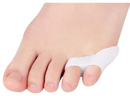 1 Paar Silicone Gel Bunion Pinky Toe Separator Strooier Verlicht Voet Pijn Litte Tenen Correctie Guard Kussen Voetverzorging Inlegzolen zwart