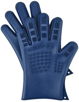1 paar Silicone Hond Huisdier Borstel Handschoen Hond Kat Haar Borstel Kam Deshedding Hond Kat Huisdier Accessoires Blauw