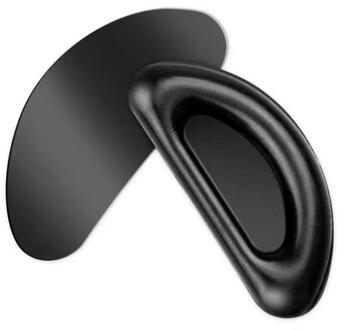 1 Paar Silicone Lijm Bril Neus Pads D Shape Anti-Slip Comfortabele Neus Beschermende Pad Voor Brillen Zonnebril zwart