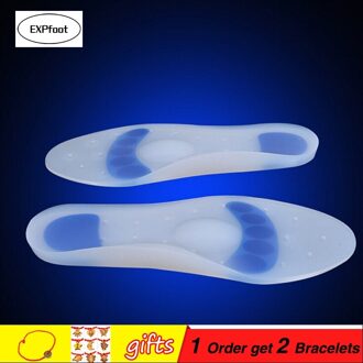 1 paar Siliconen Gel Hiel Kussen Inlegzolen Zolen Verlichten Voet Pijn Protectors Spur Ondersteuning Schoen Pad Voetverzorging Inserts Gezondheid z0245 41 to 42 260mm