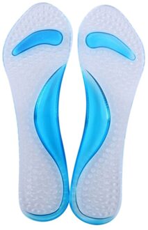 1 Paar Siliconen Inlegzolen Hoge Hakken Voet Kussen Arch Ondersteuning Schoenen Pads Transparante Schoenen Pads blauw