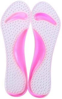 1 Paar Siliconen Inlegzolen Hoge Hakken Voet Kussen Arch Ondersteuning Schoenen Pads Transparante Schoenen Pads roze
