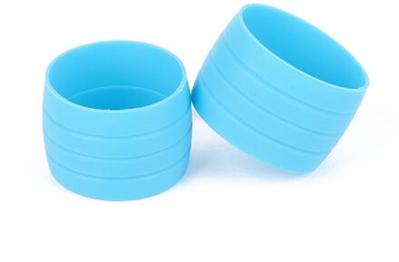 1 Paar Siliconen Plug Racefiets Stuur Fiets Stuur End Bar Tape Vaste Ringen Beveiligingen Mouwen Fietsen Accessoires blauw