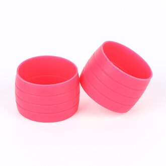 1 Paar Siliconen Plug Racefiets Stuur Fiets Stuur End Bar Tape Vaste Ringen Beveiligingen Mouwen Fietsen Accessoires roze