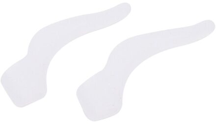 1 Paar Siliconen Reading Bril Zonnebril Tempel Tip Ear Haken Grip Houder Brillen Retainer Brillen Oor Lock Anti Slip wit