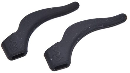 1 Paar Siliconen Reading Bril Zonnebril Tempel Tip Ear Haken Grip Houder Brillen Retainer Brillen Oor Lock Anti Slip zwart
