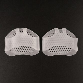 1 Paar Siliconen Voorvoet Pads Outdoor Binnenzool Hoge Hakken Half Yard Binnenzool Middenvoet Kussen Voor Blaren Eelt Gekneusd Voet transparant