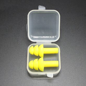 1 Paar Siliconen Waterdicht Zwemmen Oordopjes Oordopjes Oor Protector Ruisonderdrukking Beschermende Oorbeschermers Comfortabele Studie Slaap geel