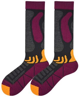 1 Paar Ski Sokken Wasbare Kunstmatige Wol Kleurrijke Winter Warme Thermische Lange Outdoor Sport Wandelen Stretchy Geurloos Snowboarden 4