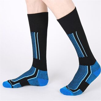 1 Paar Skiën Sokken Winter Outdoor Running Fietsen Hoge Elastische Sok Dikker Thermische Vissen Sport Accessoire Mannen Vrouwen 3