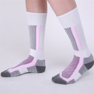 1 Paar Skiën Sokken Winter Outdoor Running Fietsen Hoge Elastische Sok Dikker Thermische Vissen Sport Accessoire Mannen Vrouwen