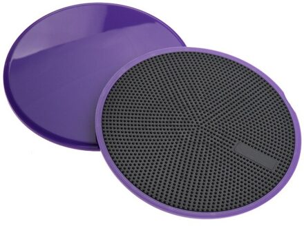 1 Paar Sliding Slider Zweefvliegen Discs Dubbelzijdig Core Sliding Discs Yoga Afslanken Abdominale Core Training Oefening Apparatuur paars
