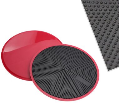 1 Paar Sliding Slider Zweefvliegen Discs Dubbelzijdig Core Sliding Discs Yoga Afslanken Abdominale Core Training Oefening Apparatuur rood