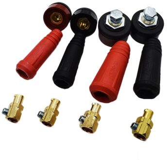 1 Paar Snelle Montage Europa Lasmachine Kabel Connector Dkj 10-25 35-50 50-70 Quick connector Lasmachine Plug Socket DKJ 10-25 zwart