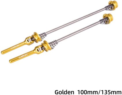 1 Paar Snelspanner Fietsen Hub Spies Hendel Voor Mtb Road Fiets gouden
