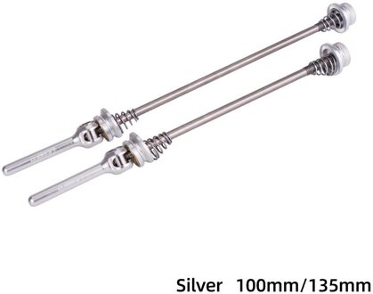 1 Paar Snelspanner Fietsen Hub Spies Hendel Voor Mtb Road Fiets zilver