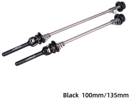 1 Paar Snelspanner Fietsen Hub Spies Hendel Voor Mtb Wegfiets Fietsen Onderdelen zwart 100-135mm