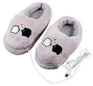 1 Paar Soft Elektrische Verwarming Slipper Praktische Veilig En Betrouwbaar Pluche Usb Foot Warmer Schoenen Leuke Konijnen Kerstcadeau