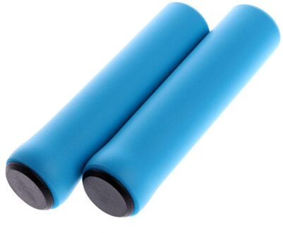 1 Paar Soft Foam Siliconen Spons Fietsstuur Gear Grip Mtb Bike Hoge Dichtheid Ultralight Handvat Bar Anti-Slip fietsonderdelen blauw