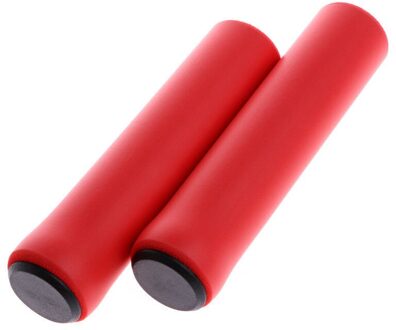 1 Paar Soft Foam Siliconen Spons Fietsstuur Gear Grip Mtb Bike Hoge Dichtheid Ultralight Handvat Bar Anti-Slip fietsonderdelen rood