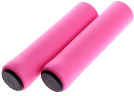 1 Paar Soft Foam Siliconen Spons Fietsstuur Gear Grip Mtb Bike Hoge Dichtheid Ultralight Handvat Bar Anti-Slip fietsonderdelen roze