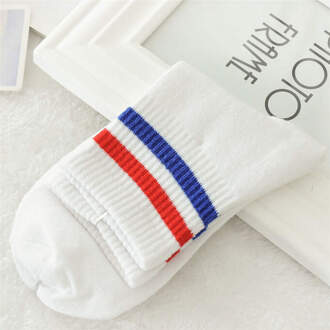 1 Paar Sokken Vrouwen & Mannen Hip Hop Unisex Creatieve Harajuku Brief Katoen Skateboard Sok Comfortabele Sokken veelkleurig