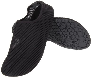 1 Paar Strand Schoenen Outdoor Mesh Sandalen Voor Vrouwen Mannen Platte Wade Schoenen Zwemmen Vinnen Schoen Sapato Feminino Zomer Ademend zwart XL