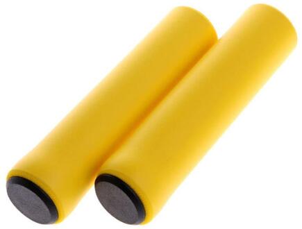 1 Paar Super Zachte Fiets Handvat Outdoor Grips Bike Grips Siliconen Anti-Slip Stuur Anti-Slip Shock-absorberende Handvat geel
