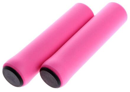 1 Paar Super Zachte Fiets Handvat Outdoor Grips Bike Grips Siliconen Anti-Slip Stuur Anti-Slip Shock-absorberende Handvat roze