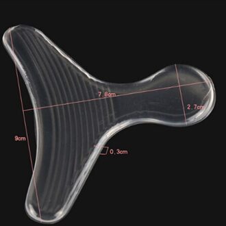 1 Paar T-Type Draad Siliconen Zachte Insert Hak Liner Grips Hoge Hak Comfort Pads Voetverzorging Accessoires transparant