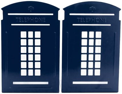 1 Paar Telefooncel Boekensteunen Boek Stand Ondersteuning Desktop Kantoor Tijdschrift Organisator Non Slip Rack Plank Houder Blauw