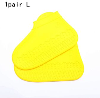 1 Paar Thicken Silicone Regen Laarzen Transparant Antislip Regendicht Pak Waterdichte Schoen Cover Home Stofdicht Schoenen laarzen Opslag geel (L)