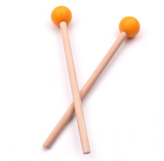 1 Paar Tong Drum Mallet Drumsticks Drumstokken Xylofoon Marimba Drumstick Musical Slaginstrument Voor Kinderen Volwassenen geel