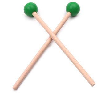 1 Paar Tong Drum Mallet Drumsticks Drumstokken Xylofoon Marimba Drumstick Musical Slaginstrument Voor Kinderen Volwassenen groen