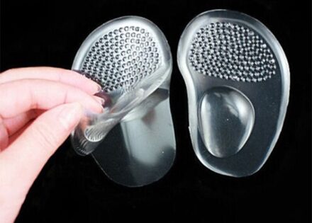 1 Paar Transparant Siliconen Gel Bal Voet Kussen Inlegzolen Middenvoet Ondersteuning Insert Pad Schoenen Ontspanning Voor Vrouwen Meisje Massage 3