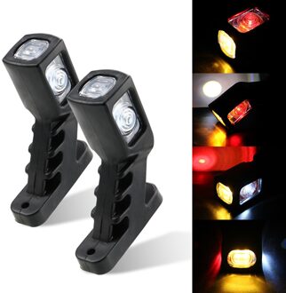 1 Paar Truck Accessoires Overzicht Lamp Voor Truck Trailer Caravan Van 3 Gezicht Auto Ontruiming Lamp 10-30V 4 Led Marker Light Side