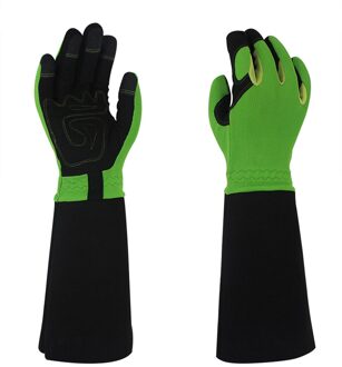 1 Paar Tuinieren Handschoenen Trimmen Vrouwen Mannen Dragen Antislip Rose Snoeien Gereedschap Zachte Doorn Proof Beschermende Arbeid groen