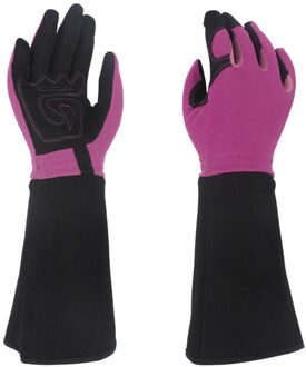 1 Paar Tuinieren Handschoenen Trimmen Vrouwen Mannen Dragen Antislip Rose Snoeien Gereedschap Zachte Doorn Proof Beschermende Arbeid Rood