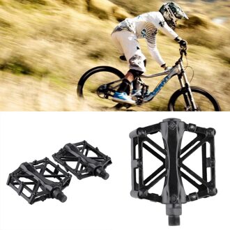 1 paar Ultralight Aluminium Fiets Pedalen Mountainbike Pedaal MTB Road Fietsen Rijden Legering Wellgo Pedaal Pedaal Zwart