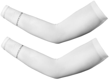 1 Paar Unisex Cooling Arm Sleeves Elleboog Cover Fietsen Motorcycle Running Uv Zon Outdoor Nylon Cool Arm Mouwen wit