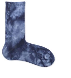 1 Paar Unisex Harajuku Paar Sokken 5 Kleuren Katoen Sport Warmer Sok Mannen Vrouwen Professionele Fietsen Camping Wandelen Mode Sokken blauw