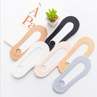 1 paar Unisex Vrouwen Mannen Loafer Boot Antislip Onzichtbare Sok No Show Antislip Liner Laag Uitgesneden Zachte ademend Nylon Korte Dus wit