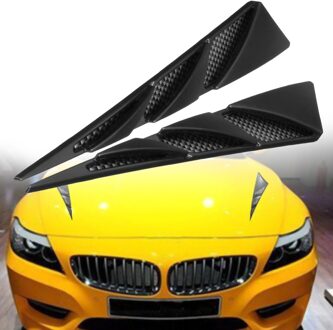 1 Paar Universele Auto Decor Air Flow Intake Scoop Bonnet Simulatie Vent Cover Hood BK1