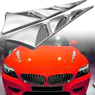 1 Paar Universele Auto Decor Air Flow Intake Scoop Bonnet Simulatie Vent Cover Hood SR1