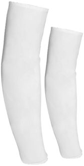 1 Paar Uv-bescherming Running Sport Arm Mouwen Ademend Fiets Basketbal Elleboog Pad Vissen Fietsen Arm Warmers Zonnebrandcrème Ba wit